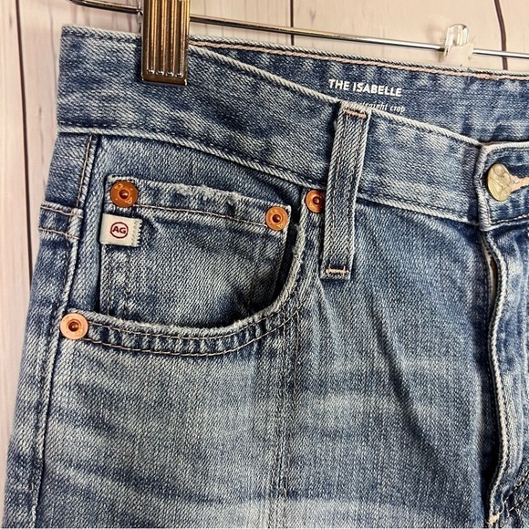 Adriano Goldschmied The Isabelle Denim Jean High Rise Straight Crop Slit Hem - Picture 8 of 10